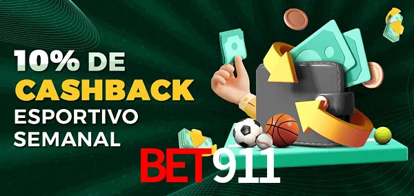 10% de bônus de cashback na bet911