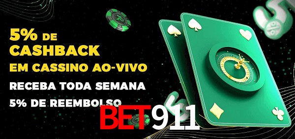 Promoções do cassino ao Vivo bet911