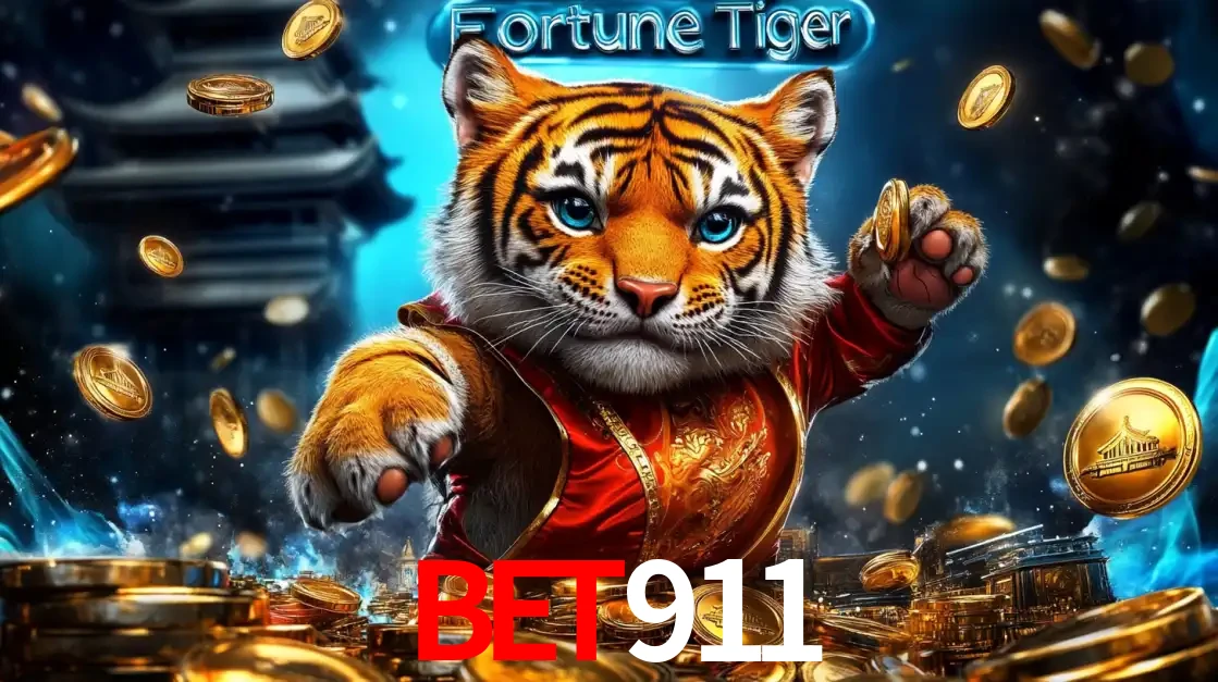 Imagem promocional do jogo de slot Fortune Tiger, com um tigre majestoso em traje tradicional cercado por uma fortuna em moedas de ouro, disponível agora no cassino BET911.